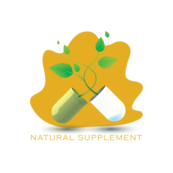 Graphic showing natural supplement